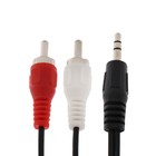Кабель-переходник аудио Luazon Jack 3.5 (m) - 2xRCA (m), стерео, 1.2 м, чёрный - Фото 3