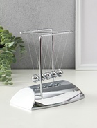 Маятник настольный антистресс «Шары Ньютона. Колыбель техно», хром, 19×19×10 см - Фото 3