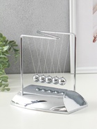 Маятник настольный антистресс «Шары Ньютона. Колыбель техно», хром, 19×19×10 см - Фото 4