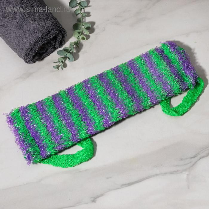 Мочалка для тела Доляна «Махровая», 11×40 см, МИКС - Фото 1