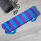 Мочалка для тела Доляна «Махровая», 12×41 см, широкая полоса, МИКС - Фото 1