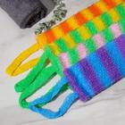 Мочалка для тела Доляна «Махровая», 12×41 см, широкая полоса, МИКС - Фото 4