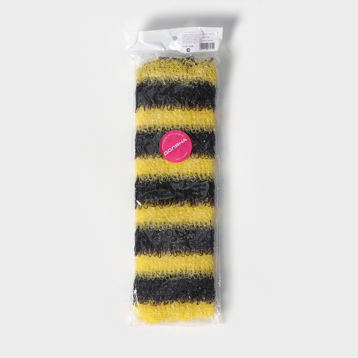 Мочалка для тела Доляна «Пчёлка», 12×45 см - фото 1908290192