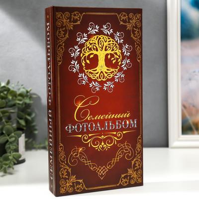 Фотоальбом на 300 фото 10×15 см Keep memories «Семейный фотоальбом», обводка золото-серебро, 33×17.5 см