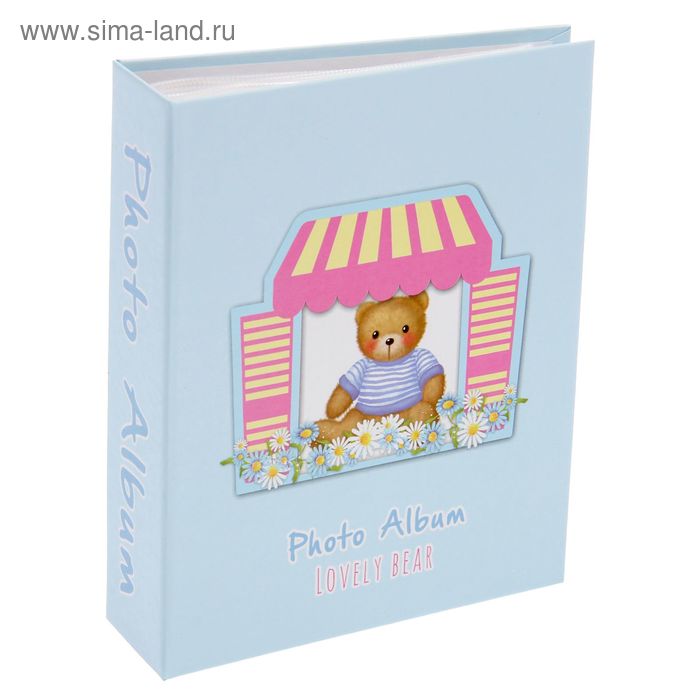 Фотоальбом на 40 фото 10х15 см "Медвежонок в окошке" МИКС 17х14х4,8 см - Фото 1
