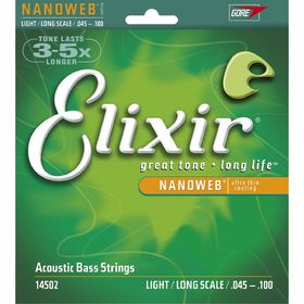 

Комплект струн для акустической бас-гитары Elixir 14502 NANOWEB