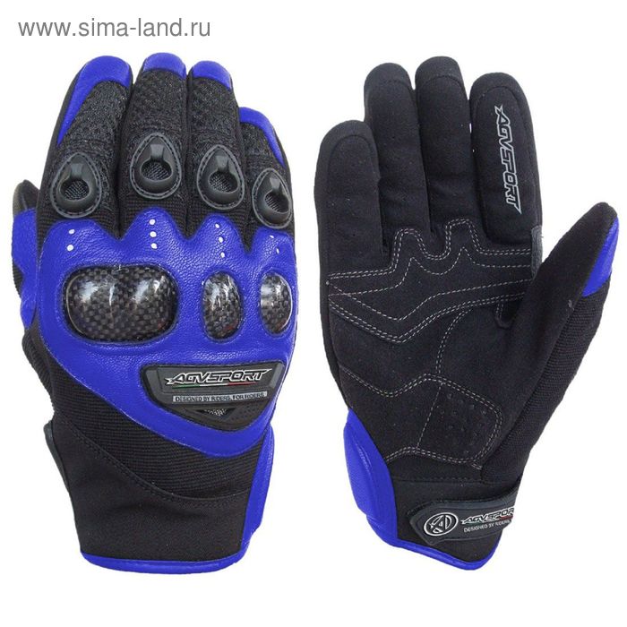 Кожаные перчатки Jet синий, XS - Фото 1