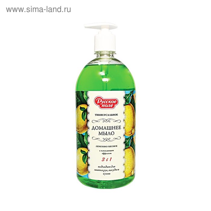 Жидкое мыло Русское поле «Лимонно-мятное», 1 л - Фото 1