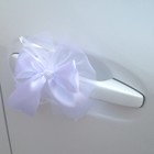 Бантики на ручки свадебного автомобиля, 4 шт., белые, микс - фото 321254911