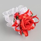 Повязка на руку для подружек невесты «Роза», на резинке, красная - Фото 2
