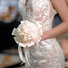Букет-дублер для невесты "Совершенство", латексные цветы, айвори - фото 8507087