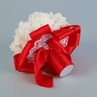 Букет-дублер для невесты из латексных цветков, бело-красный - Фото 4