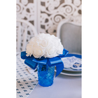 Букет-дублер для невесты из латексных цветков, бело-синий - Фото 5