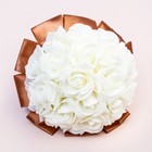 Букет-дублер для невесты из латексных цветков, бело-шоколадный - Фото 3