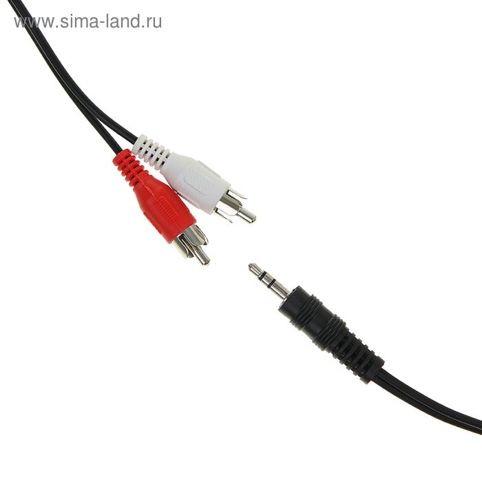 Кабель-переходник аудио Cablexpert CCA-458, Jack 3.5 мм(m)-2xRCA(m), 1.5 м, черный - Фото 1