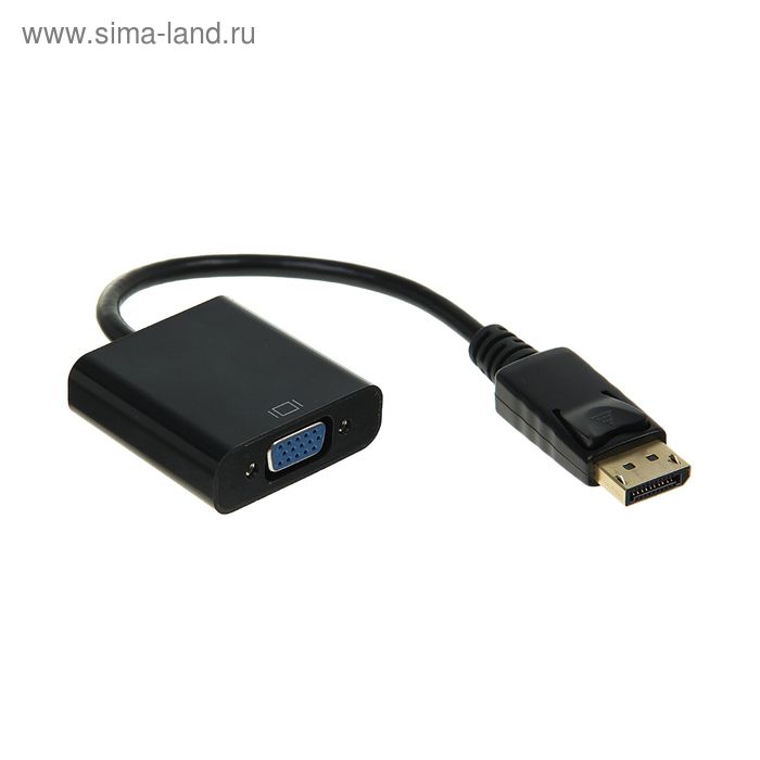 Кабель-Адаптер Cablexpert A-DPM-VGAF-02, DisplayPort(m)-VGA(f), длина 15 см, черный - Фото 1