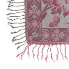Платок текстильный, размер 100х100 см, цвет серый/розовый # F535_3 - Фото 3