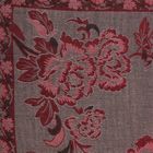 Платок текстильный, размер 100х100 см, цвет серый/красный # F535_4 - Фото 2