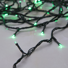 Гирлянда "Нить", УМС, 10 м, LED-100-24В, нить тёмная, свечение зелёное - Фото 2