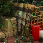 Гирлянда "Нить", УМС, 10 м, LED-100-24В, нить тёмная, свечение зелёное - Фото 4