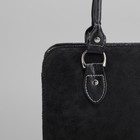Сумка женская на молнии, 1 отдел, наружный карман, цвет чёрный - Фото 4