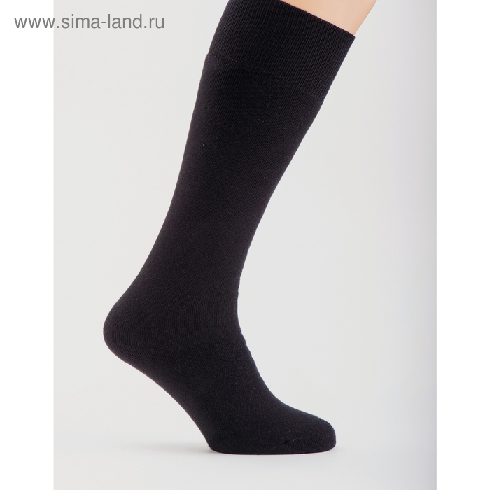 Носки мужские махровые, цвет чёрный, размер универсальный - Фото 1