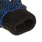 Перчатки, х/б, утеплённые, вязка 10 класс, 5 нитей, размер 10, с ПВХ точками, чёрные - Фото 2