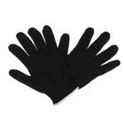 Перчатки, х/б, утеплённые, вязка 10 класс, 5 нитей, размер 10, без покрытия, чёрные - Фото 2