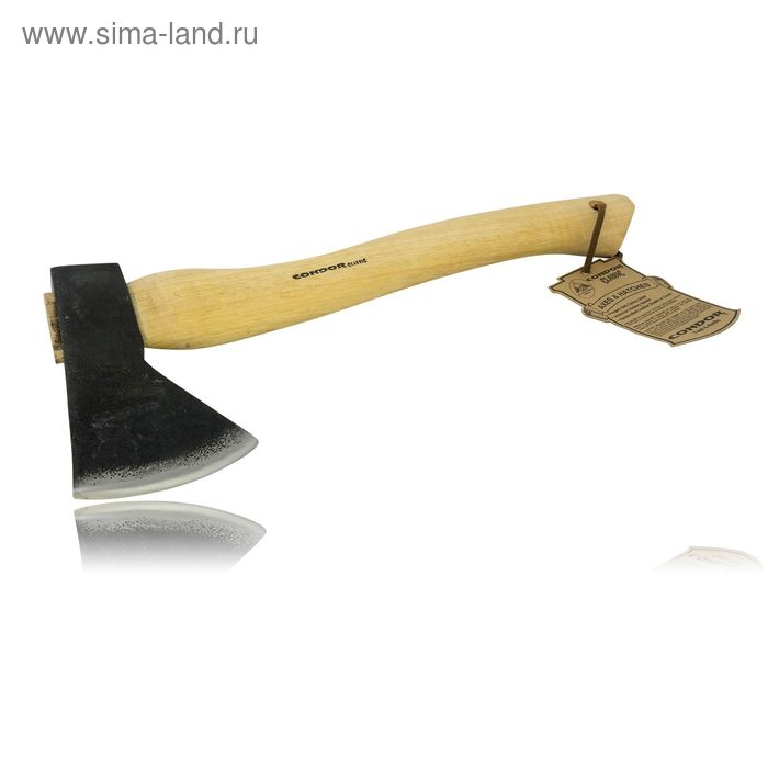 Топор GREENLAND PATTERN AXE? 148X89 мм, сталь 1045, рукоять из гикори, ножны кожа - Фото 1