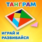 Игрушка из дерева для детей. Головоломка «Танграм» квадратная - Фото 4