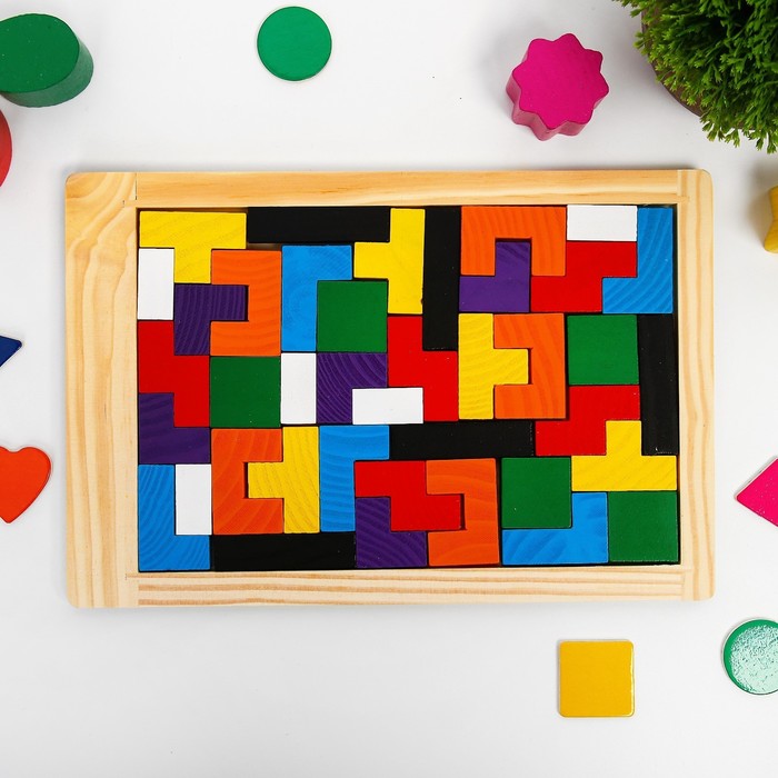 Головоломка деревянная «Тетрис зигзаг», 40 деталей