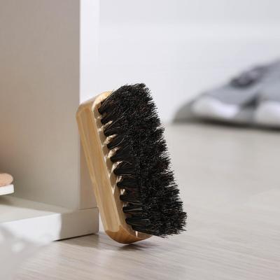 Щётка для обуви, 9×3.5 см, конский волос