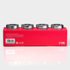 Банки для сыпучих Доляна «Блеск», 200 мл, с пластмассовой крышкой, набор 4 шт., стекло, прозрачные - Фото 11