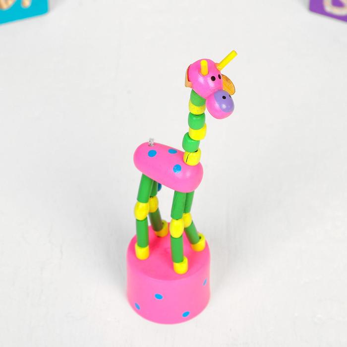 Дергунчик-марионетка "Жираф", цвета МИКС - фото 1886140056