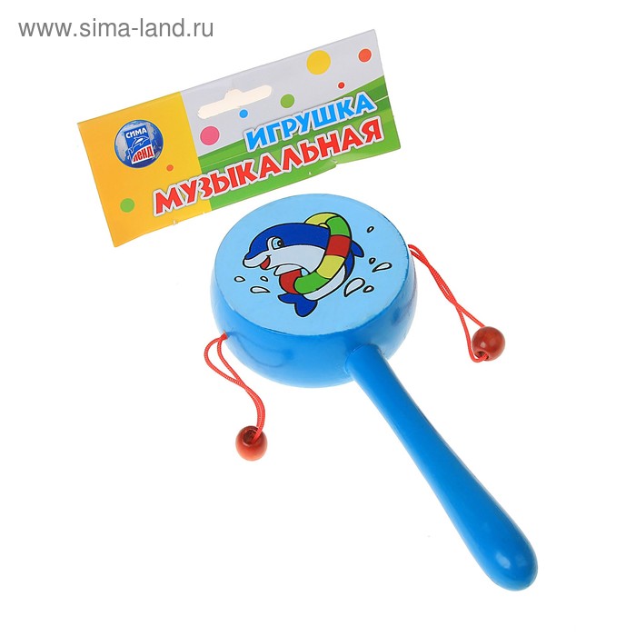 Игрушка музыкальная Колотушка императора, с дельфинчиком - Фото 1