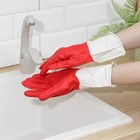 Перчатки хозяйственные резиновые Доляна, размер M, плотные, 80 гр, цвет МИКС - Фото 7