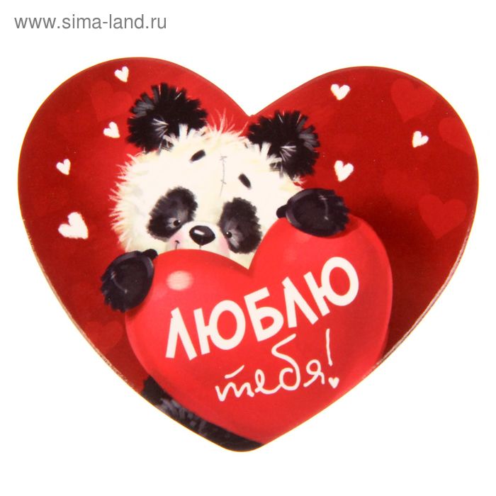 Валентинка "Влюбленная панда", 7 х 6 см - Фото 1