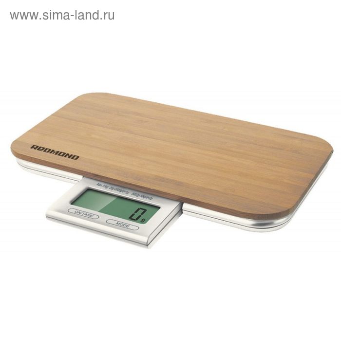 Весы кухонные Redmond RS 721, электронные, до 10 кг, деревянная платформа - Фото 1