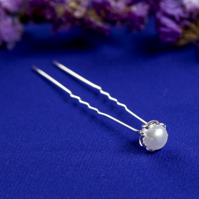 Шпилька для волос «Жемчужина», 0.6 см, серебро