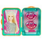 Игровой набор детской декоративной косметики в зелёном чемоданчике Barbie - Фото 2