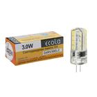 Лампа светодиодная Ecola, G4, 3 Вт, 4200 K, 320°, дневной белый - Фото 1