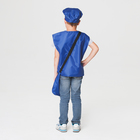 Карнавальный костюм "Почтальон", жилет, головной убор, сумка, рост 110-122 см, 4-6 лет - Фото 2