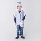 Карнавальный костюм «Скорая помощь», халат, головной убор, сумка, рост 110-122 см, 4-6 лет - фото 9547329