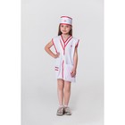Карнавальный костюм «Медсестра», халат, сумка, повязка на голову, рост 110-122 см, 4-6 лет - фото 9878195