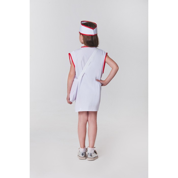 Карнавальный костюм «Медсестра», халат, сумка, повязка на голову, рост 110-122 см, 4-6 лет - фото 1906833627