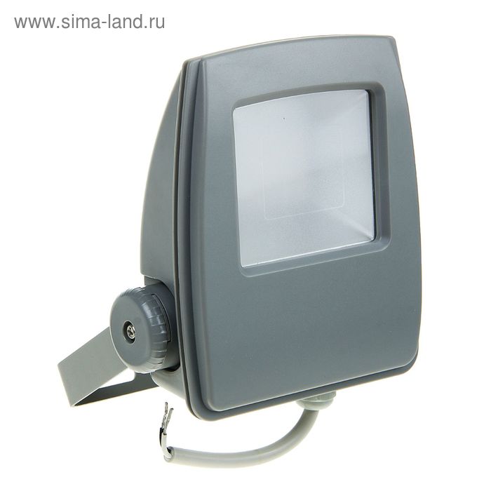 Прожектор светодиодный Ecolа, 16 Вт, 220 В, 4200 K, 198x148x52 мм, IP65, серебристо-серый - Фото 1