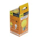 Лампа светодиодная Ecola globe, Е27, G45, 4 Вт, 220 В, 77 x 45 мм, матовая колба, шар желтый - Фото 2
