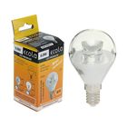 Лампа светодиодная Ecola globe, G45, 6 Вт, Е14, 4000 К, 80х45, прозрачный шар с линзой - Фото 1