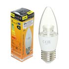 Лампа светодиодная Ecola "свеча", 6 Вт, Е27, 2700 K, 220 В, 105х35 мм, прозрачная, с линзой - Фото 1