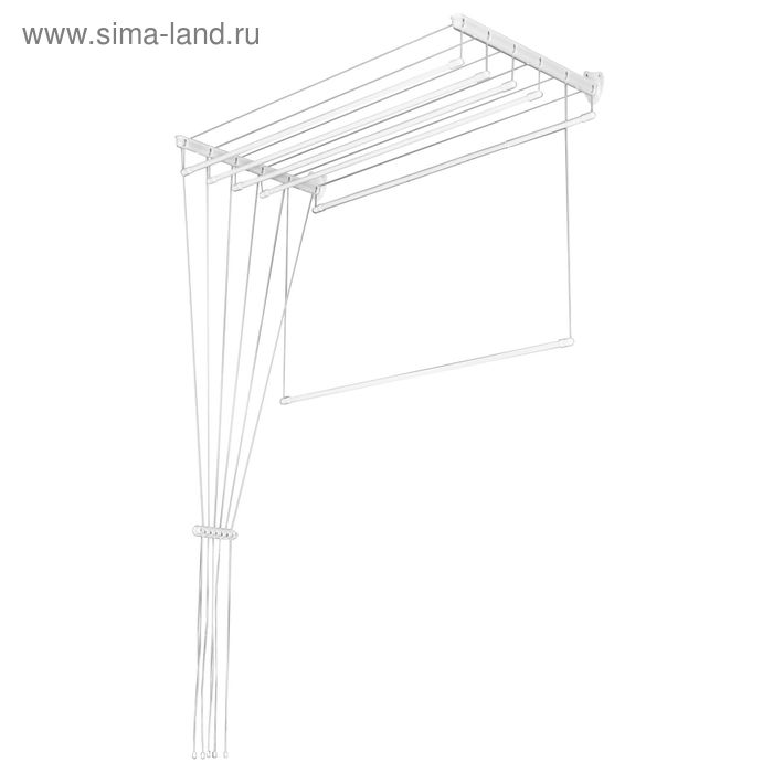 Сушилка для белья настенная Lift, 5 линий, 1,8 м, цвет белый - Фото 1